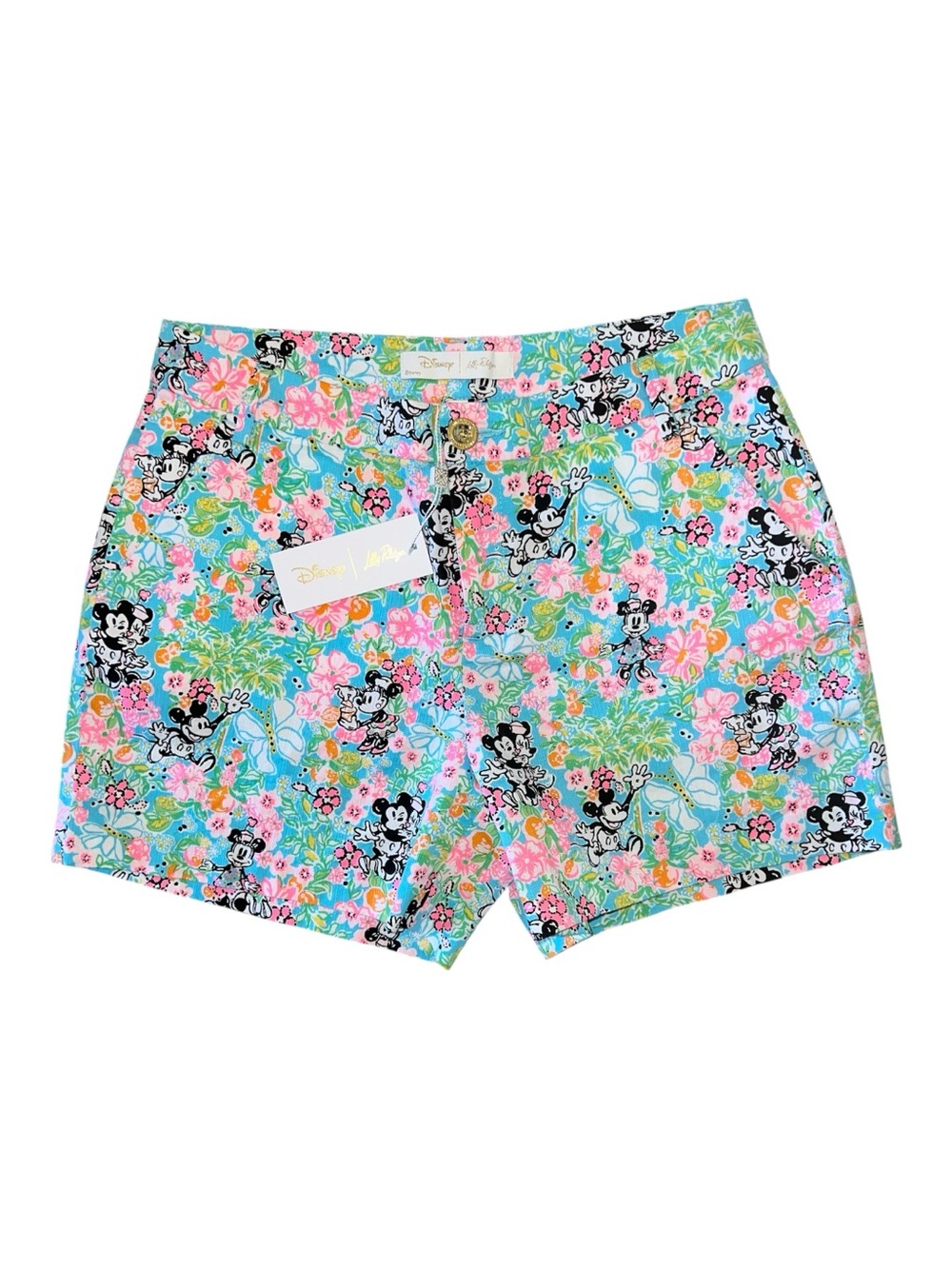 NWT Lilly Pulitzer + Disney Callahan Mid-Rise Short Lilly Hearts Disney - Picture 2 of 10